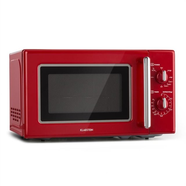 Caroline Four Micro Ondes 20l 700 1000 W O25 6cm Look Retro Rouge Klarstein La Redoute