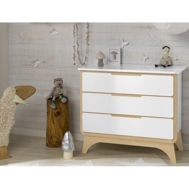 Commode Bebe Victoire Fabrication Francaise Blanc Bouleau Alfred Et Compagnie La Redoute