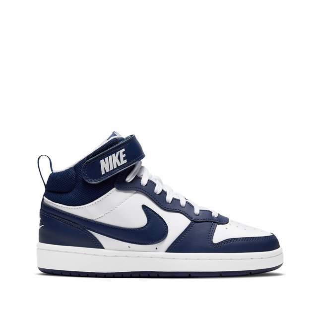 Kids Court Borough Mid 2 Trainers In Leather White Blue Nike La Redoute