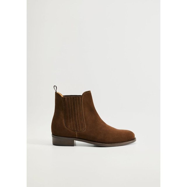 bottines marron mango