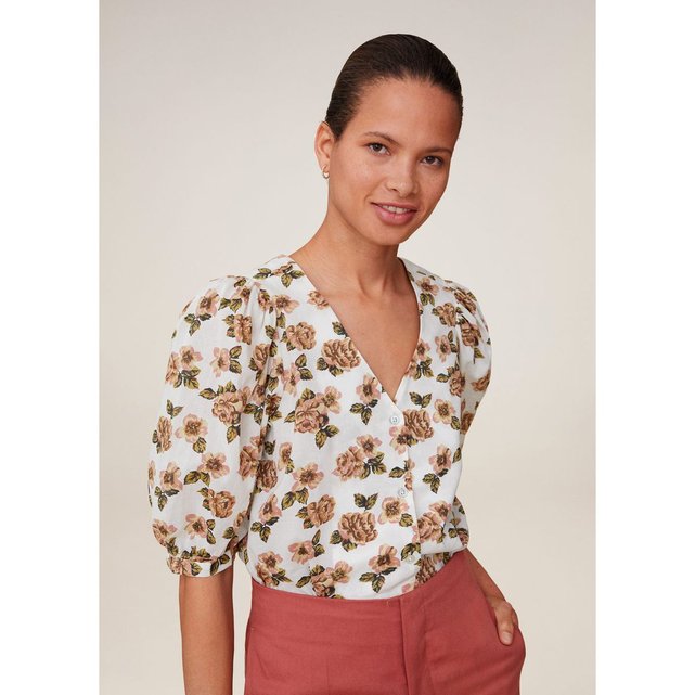  Blouse  coton manches  bouffantes  Mango  La Redoute