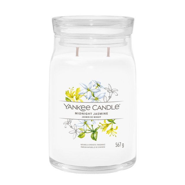 Signature large jar midnight jasmine, white, Yankee Candle