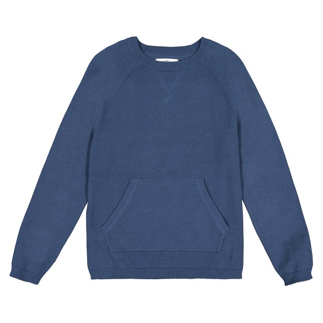 blue crew neck jumper