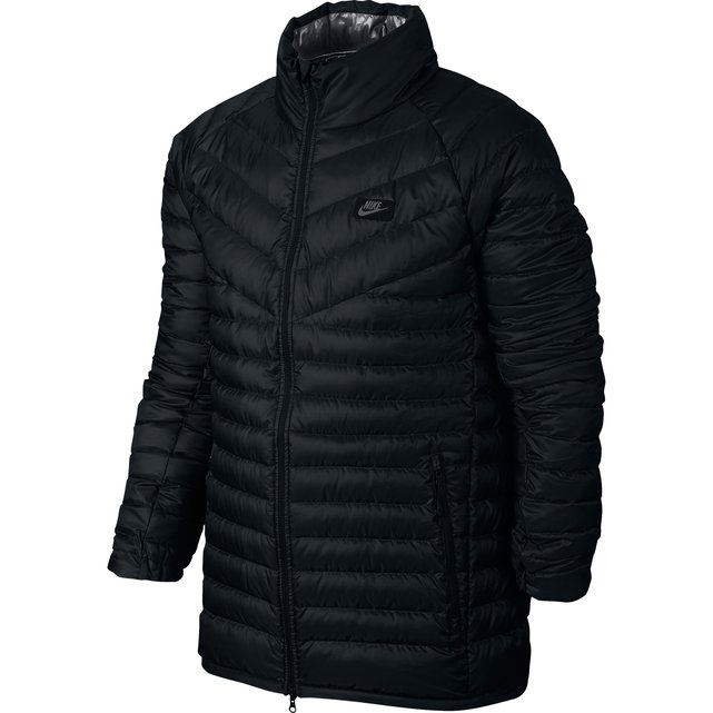 nike longline padded jacket in black