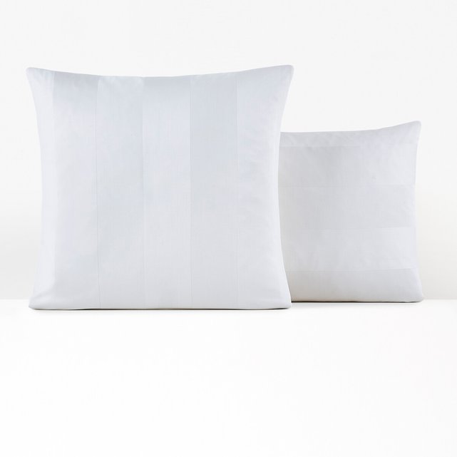 Taie d'oreiller satin de coton rayé Taie d'oreiller satin de coton rayé