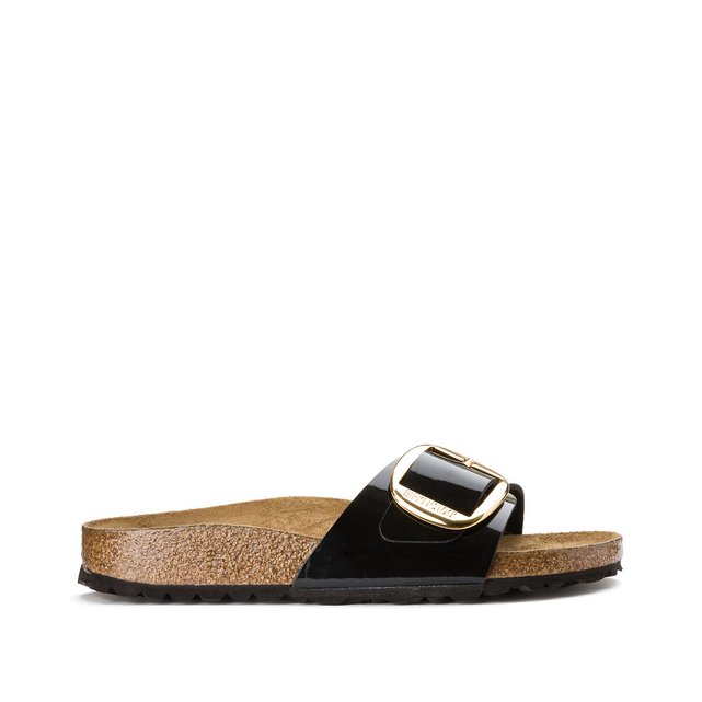 birkenstock big buckle black patent