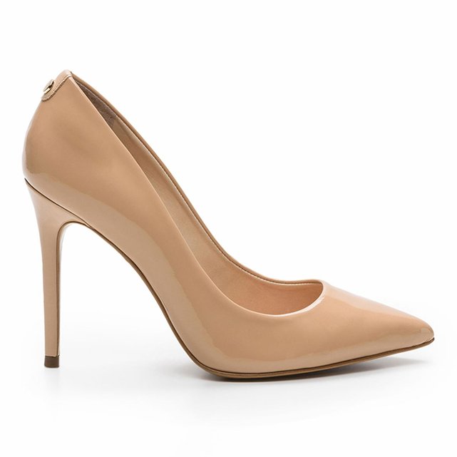 Escarpins talons aiguilles, cuir verni, jissia ver nude Cosmoparis La Redoute
