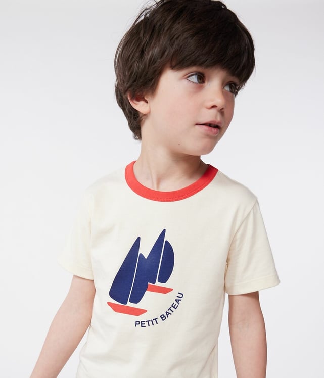 Petit Bateau Jungen T-Shirt Aus Bio-Baumwolle – 2er Pack, Kurzarm, Mit Punkte-Deko