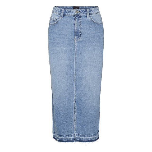 Jupe en jean taille haute light blue Vero Moda La Redoute