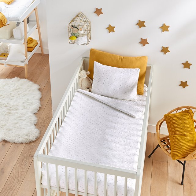 Housse De Couette Bebe En Gaze De Coton Kumla Imprime Etoiles La Redoute Interieurs La Redoute