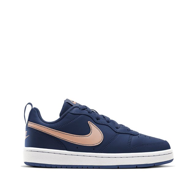 Kids Court Borough Low 2 Trainers In Leather Blue Nike La Redoute