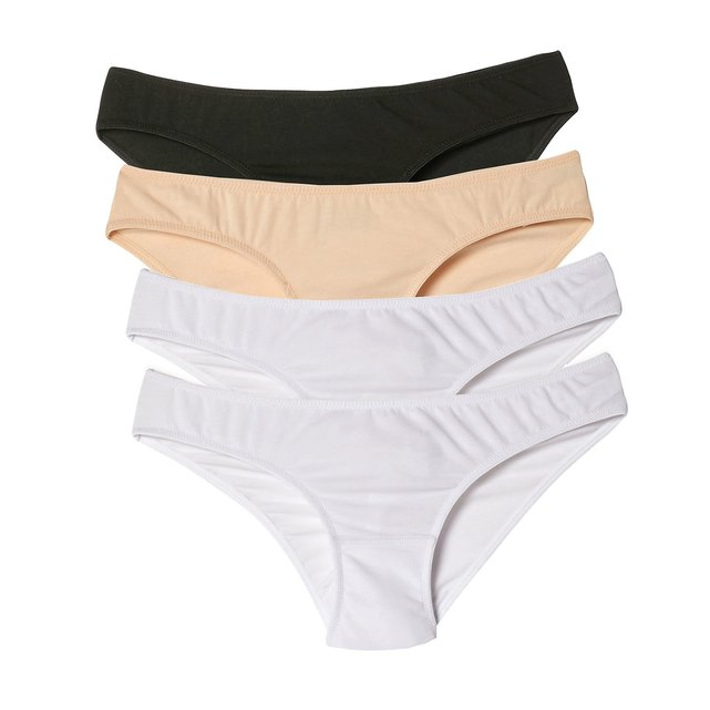 Lot De 4 Culottes Maternite Blanc Noir Peau La Redoute Collections La Redoute