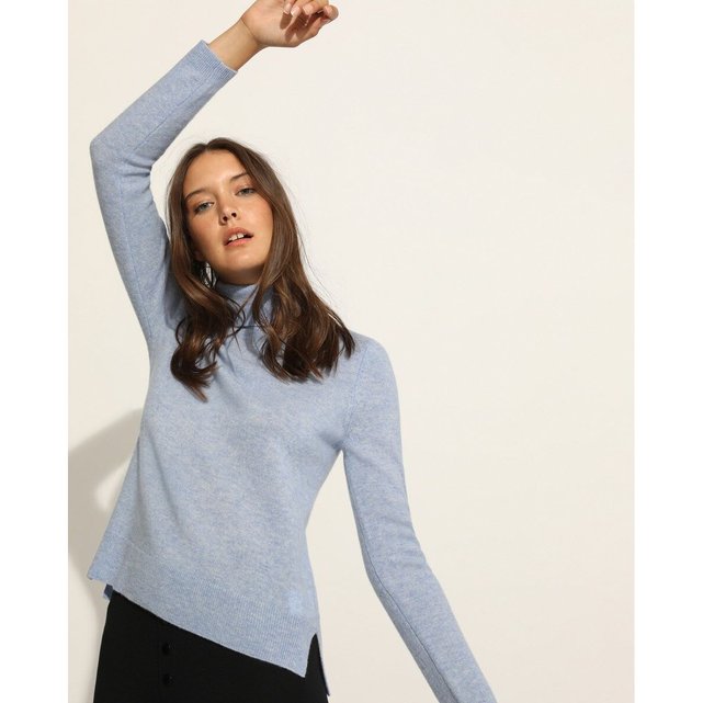 Pull Cachemire à Col Roulé Bleu Ciel Easy Wear | La Redoute