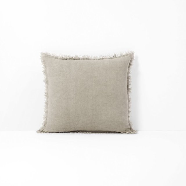 À rayures en lin look Tissu Housse De Coussin 16/" X 16/"