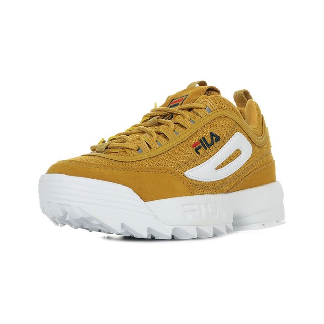 Baskets disruptor mesh low "inca gold" jaune-doré Fila ...