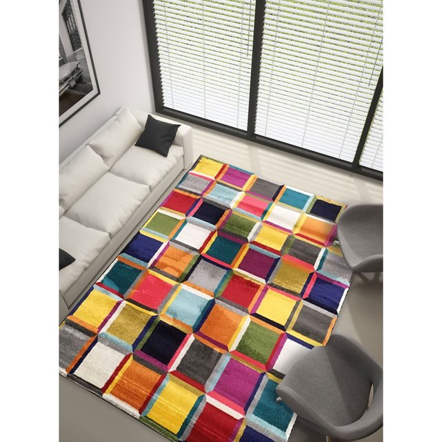 Tapis de salon moderne design boutik carre 3d ...