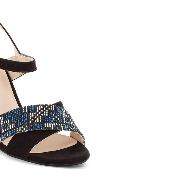 La ethnique Sandales Redoute imprimé talon Collections rTwqrBSp