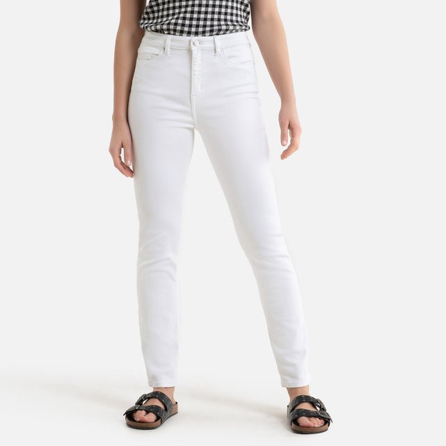 Jeans Droit Taille Haute Longueur 30 Blanc Esprit La Redoute
