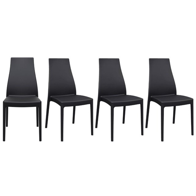 Chaises design empilables intérieur extérieur (lot de 4) CONDOR Chaises design empilables intérieur extérieur (lot de 4) CONDOR