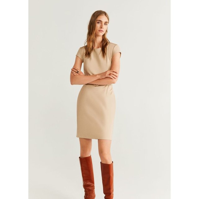 Robe coton ceinture Mango | La Redoute
