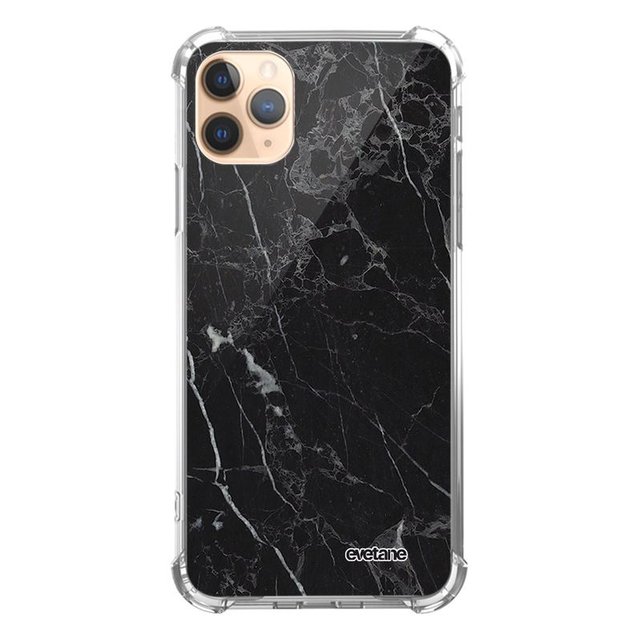 Coque iphone 11 pro max silicone anti-choc souple avec angles renforcés transparente marbre