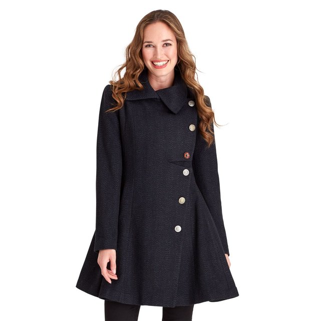 manteau femme evase,Manteau jasp茅 en laine manteau femme evase,Manteau jasp茅 en laine