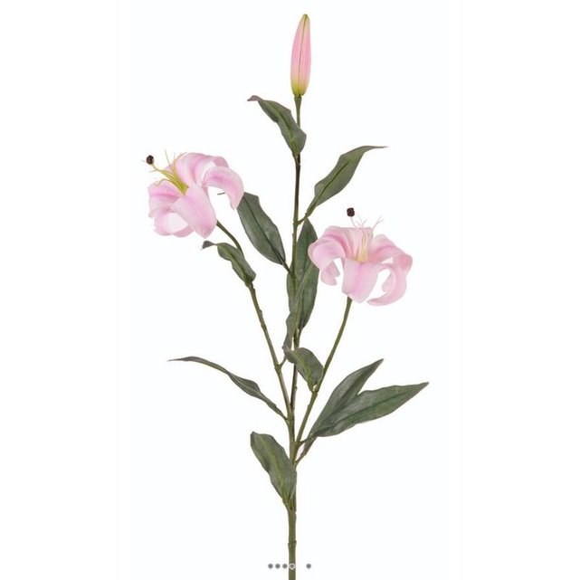 Lys Tigre Artificiel Touche Reel Hcm 2 Fleurs Rose Pale Et 1 Bouton Couleur Rose Pale Artificielles La Redoute