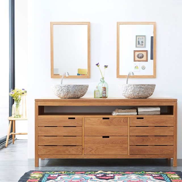 Meuble Salle De Bain En Chene 165 Serena Oak Naturel Tikamoon La
