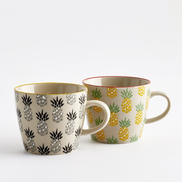 Set of 4 Tossita Ceramic Mugs