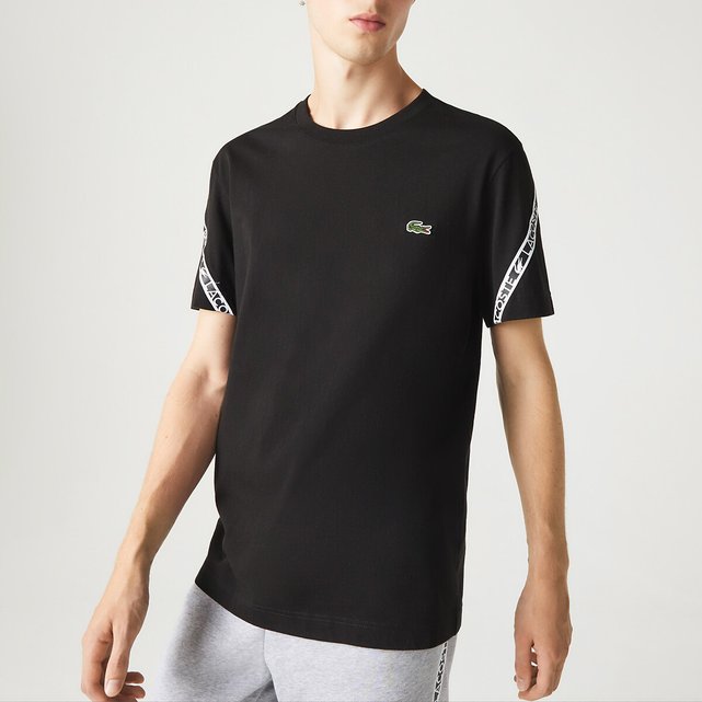 juni Mordrin kern T-shirt met ronde hals en stroken van het merk zwart Lacoste | La Redoute