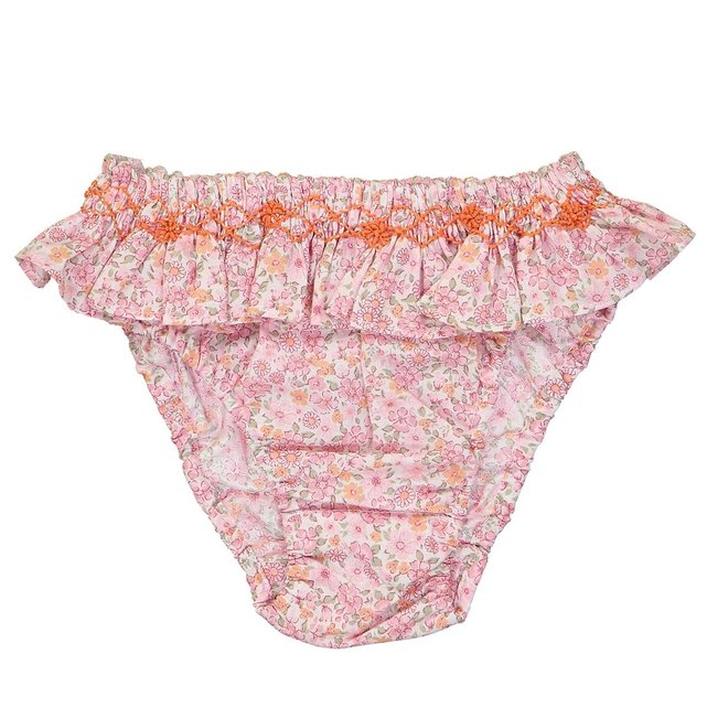 Maillot de bain volant en coton - motif liberty rose pâle ...