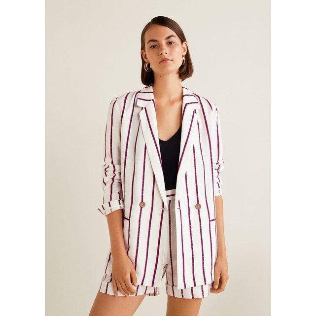 Déstructurée Veste Lin Mango Redoute Cassé La Blanc P7dn0xr7