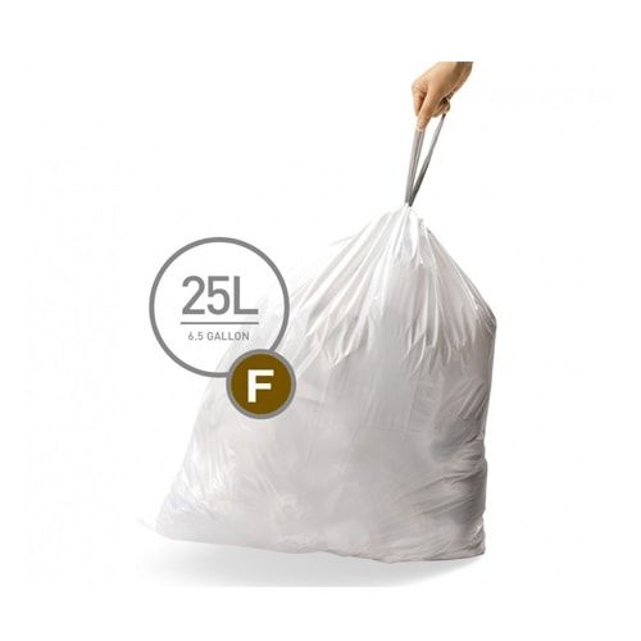 Lot de 6 distributeurs de 40 sacs poubelles 23/30 l blanc code G (dont 
