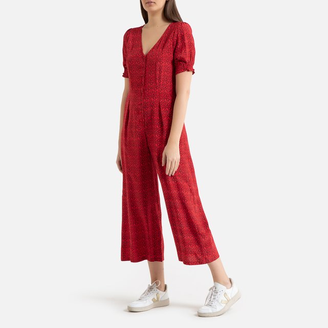 red print jumpsuit