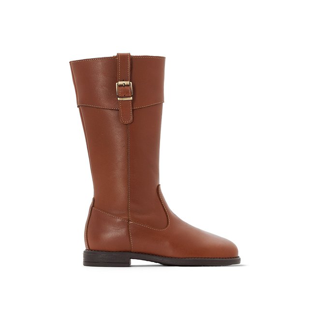 Bottes en cuir 30-39 La Redoute Collections | La Redoute