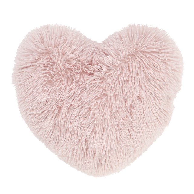 fluffy blush pink cushion