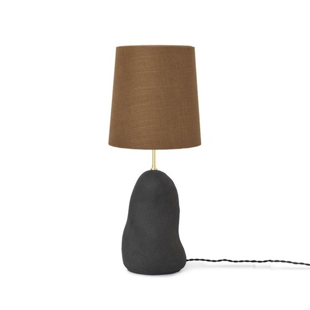 Lampe à poser céramique hebe noir et marron Ferm Living La Redoute