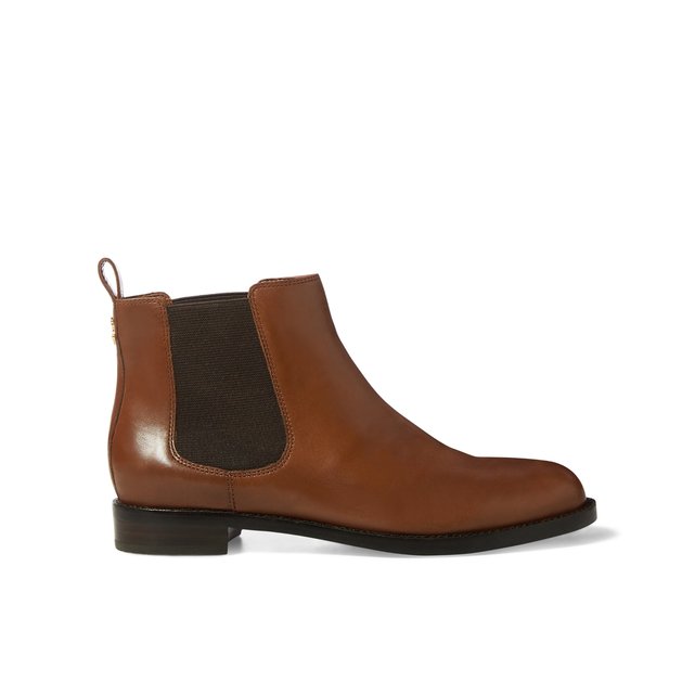 Smooth Leather Boots With Elastics Brown Lauren Ralph La Redoute - Ralph Lauren Brown Leather Boots Smooth Leather Boots With Elastics Brown Lauren Ralph La Redoute - Ralph Lauren Brown Leather Boots