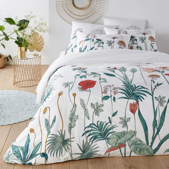 Housse de couette percale eden garden imprimé fleurs La ...