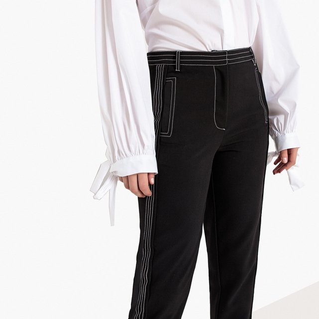 slim fit cropped trousers womens