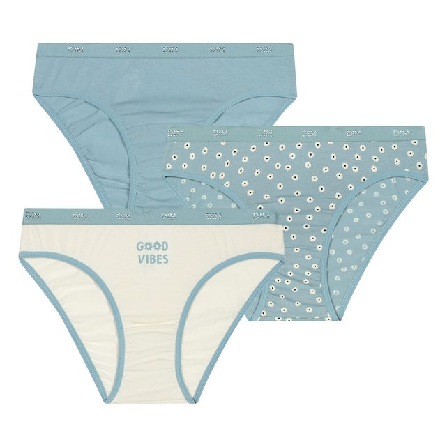 Pack of 3 briefs in cotton, 8-16 years Dim