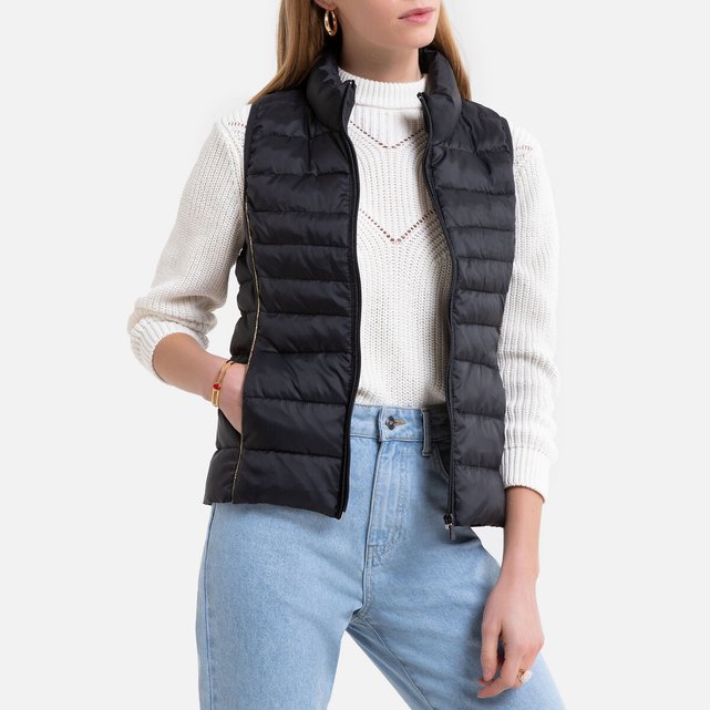 Bodywarmer met opstaande kraag zwart Only | La Redoute