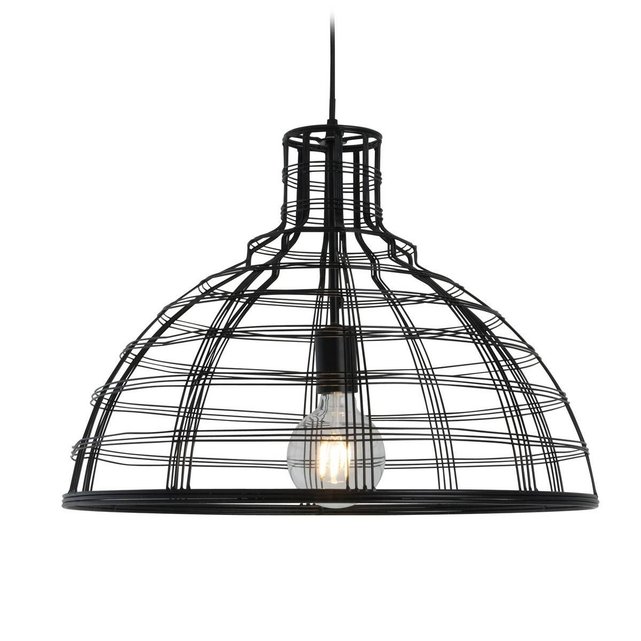 suspension industrielle iowa noire en métal noir keria | la redoute