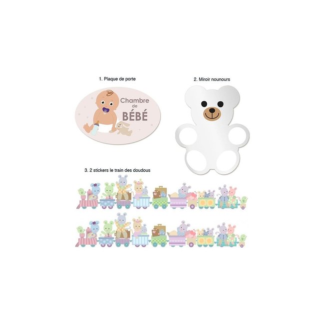 Kit Deco Bebe Nounours Multicolore Decoloopio La Redoute