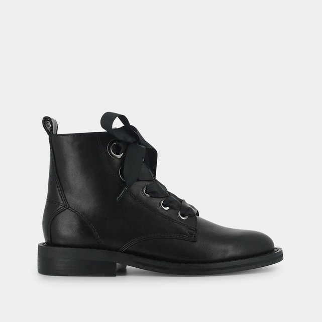 Boots in leer grime zwart Jonak | La Redoute
