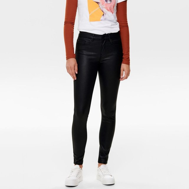 Jean skinny enduit, longueur 30 noir enduit Only | La Redoute