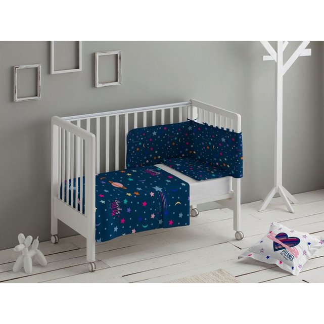 Drap Plat Spacial 100 Coton Bleu Little Marcel La Redoute