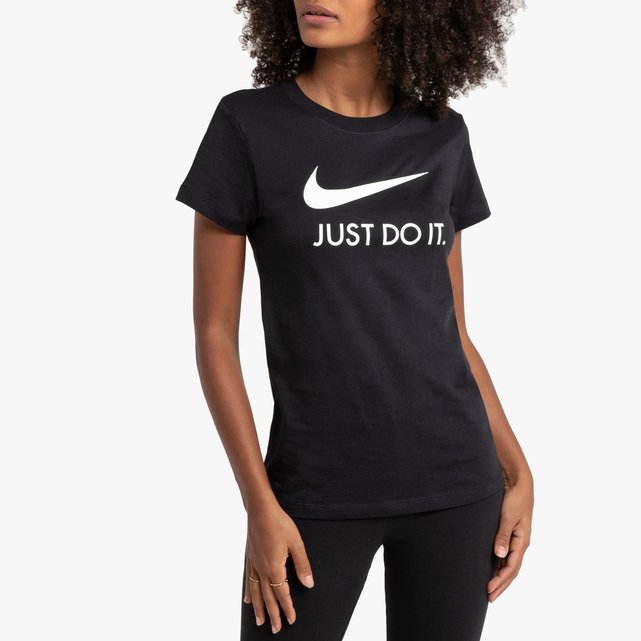 Tshirt just do it slim logo devant noir Nike La Redoute