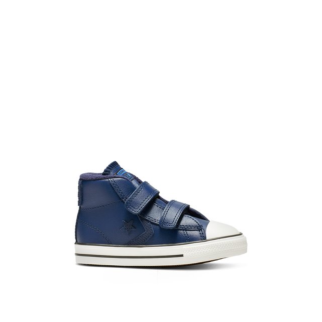 converse bleu marine cuir