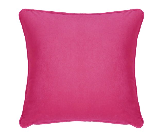 Clever velvet filled cushion in hot 